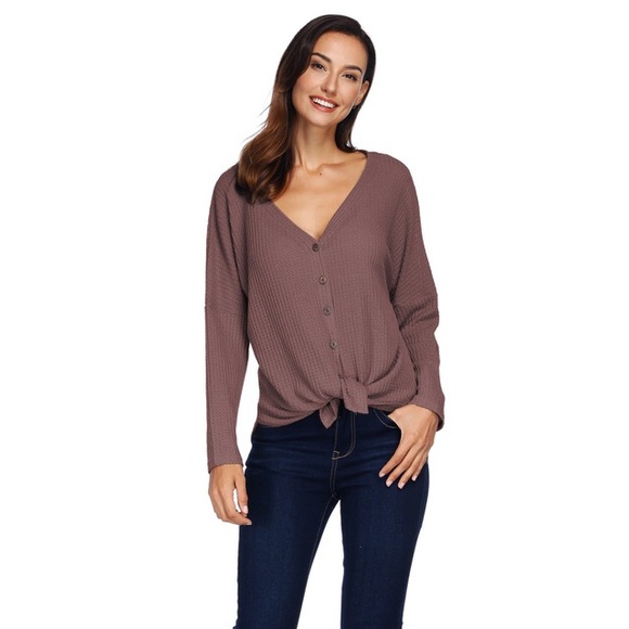 Out From Under Jojo Oversized  Button-Front Top - Picture 7 of 8